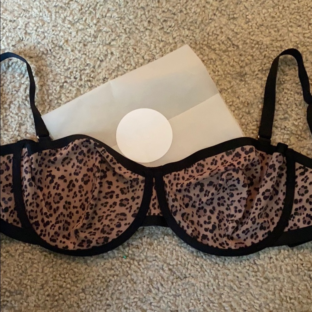 NWOT CUUP Balconette Bra in Leopard